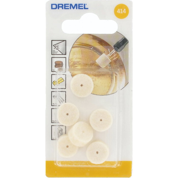 Dremel 414 Rueda de Pulido de Fieltro de 13 mm Dremel 414 Rueda de Pulido de Fieltro de 13 mm