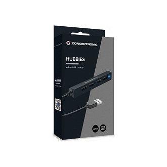 Conceptronic Hub USB 2.0 de 4 Puertos Negro Conceptronic Hub USB 2.0 de 4 Puertos Negro