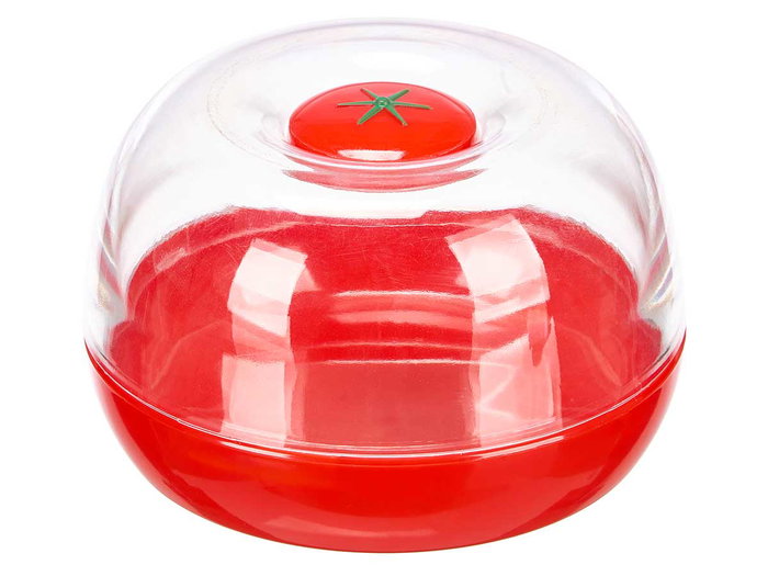Leknes Recipiente Mantenimiento Tomate 11x11x7 cm Plastico PS Rojo Transparente (Set de 36)