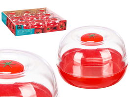 Leknes Recipiente Mantenimiento Tomate 11x11x7 cm Plastico PS Rojo Transparente (Set de 36)