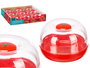 Leknes Recipiente Mantenimiento Tomate 11x11x7 cm Plastico PS Rojo Transparente (Set de 36)