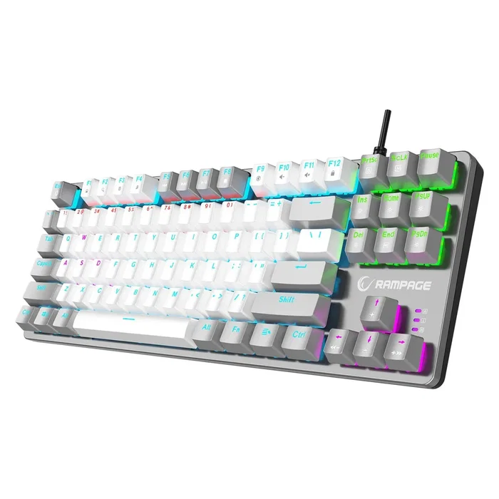 Rampage Snug RGB KRGD Red Teclado Mecánico Gaming Blanco-Gris