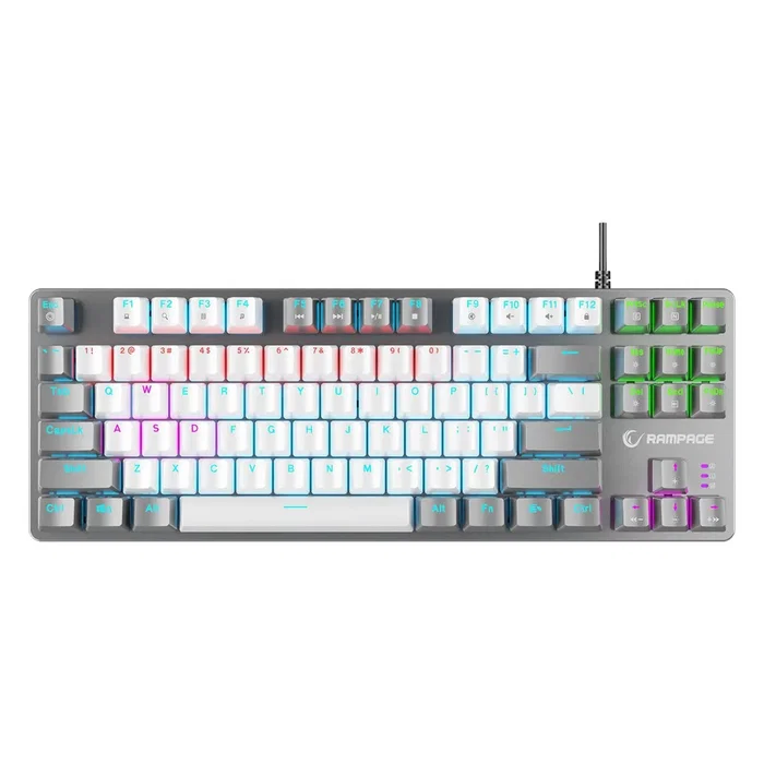 Rampage Snug RGB KRGD Red Teclado Mecánico Gaming Blanco-Gris