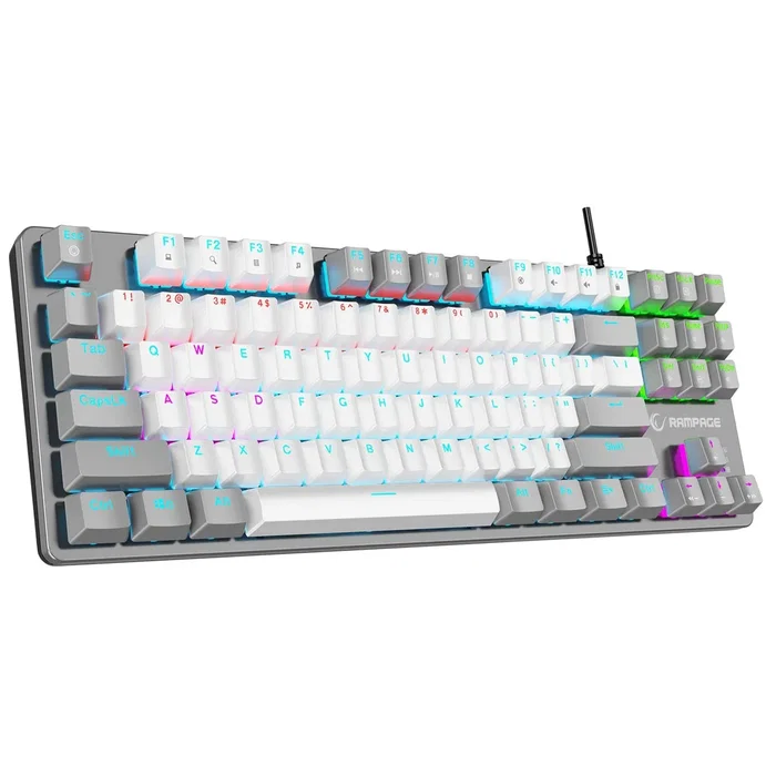 Rampage Snug RGB KRGD Red Teclado Mecánico Gaming Blanco-Gris