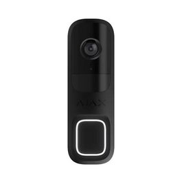 AJAX Video Door Bell Negro - Videoportero Inalámbrico WiFi, Cámara 4MP, Visión Nocturna, Sensor de Movimiento