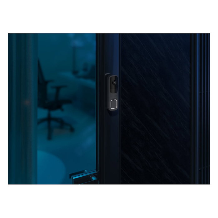 AJAX Video Door Bell Negro - Videoportero Inalámbrico WiFi, Cámara 4MP, Visión Nocturna, Sensor de Movimiento