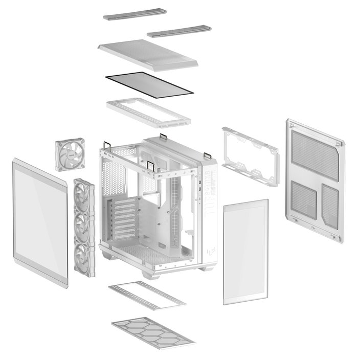 Asus TUF GAMING GT502 Horizon TG ARGB White Blanco