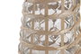 DKD Home Decor Jarrón de Cristal y Mimbre Natural 12x12x20 cm