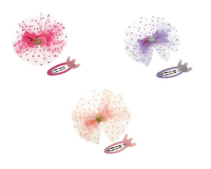 Inca Set de 2 ganchos para pelo con tul y corona - modelos surtidos Inca Set de 2 ganchos para pelo con tul y corona - modelos surtidos