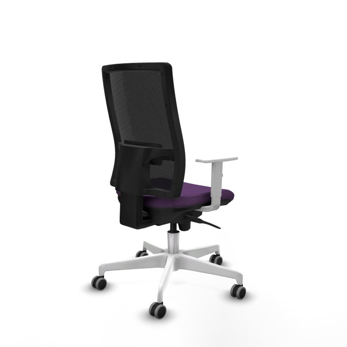 PIQUERAS Y CRESPO Silla de oficina Horna con mecanismo Sincro, morada y negra PIQUERAS Y CRESPO Silla de oficina Horna con mecanismo Sincro, morada y negra