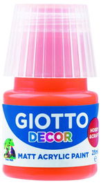 Pintura Acrilica Giotto 25 Ml (Bote) Naranja (Set de 6)