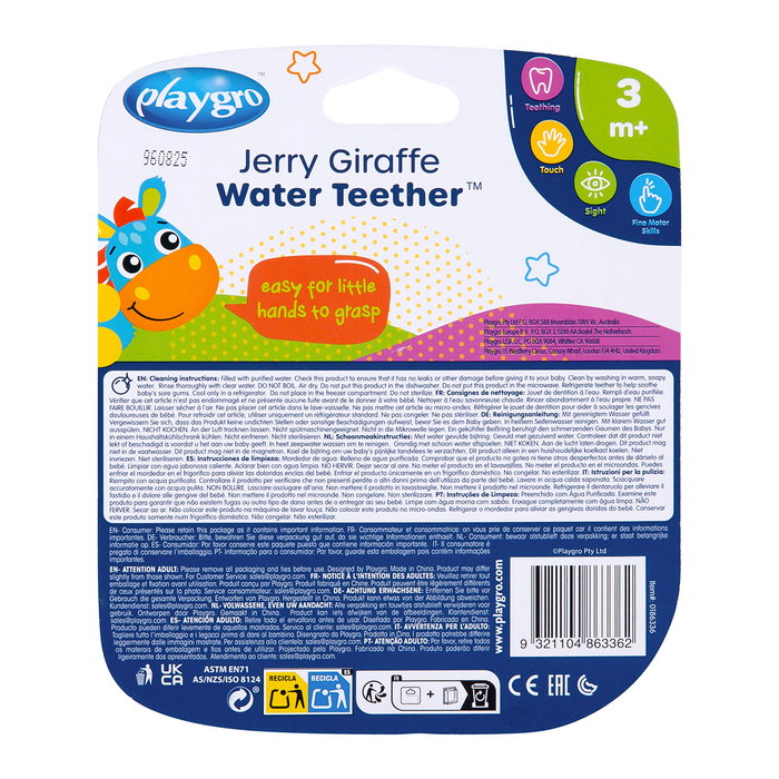 Playgro Mordedor Jirafa 2 En 1 con Mango Refrescante - Bebés +3 Meses Playgro Mordedor Jirafa 2 En 1 con Mango Refrescante - Bebés +3 Meses
