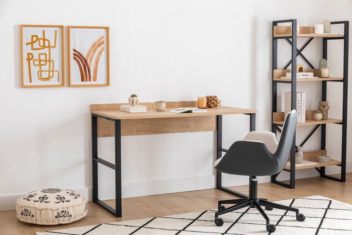 Hanah Home Mesa de Estudio Multifuncional Zafiro y Negro 120x60x75 cm