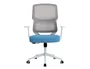 Q-connect Silla de Oficina Lucca Malla Base Metálica Alt Max 1090 Ancho 700 Profundo 650 Ruedas Premium Color Blanco Gris Azul
