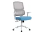 Q-connect Silla de Oficina Lucca Malla Base Metálica Alt Max 1090 Ancho 700 Profundo 650 Ruedas Premium Color Blanco Gris Azul