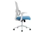 Q-connect Silla de Oficina Lucca Malla Base Metálica Alt Max 1090 Ancho 700 Profundo 650 Ruedas Premium Color Blanco Gris Azul