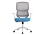 Q-connect Silla de Oficina Lucca Malla Base Metálica Alt Max 1090 Ancho 700 Profundo 650 Ruedas Premium Color Blanco Gris Azul