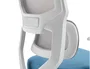 Q-connect Silla de Oficina Lucca Malla Base Metálica Alt Max 1090 Ancho 700 Profundo 650 Ruedas Premium Color Blanco Gris Azul