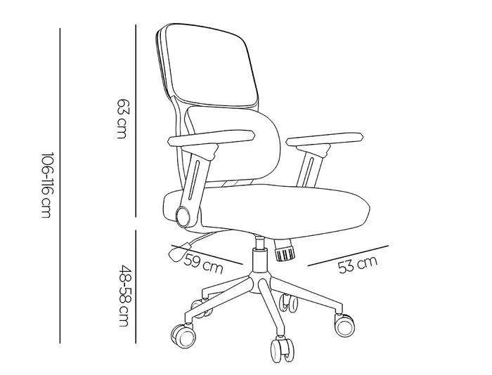 Q-connect Silla de Oficina Lucca Malla Base Metálica Alt Max 1090 Ancho 700 Profundo 650 Ruedas Premium Color Blanco Gris Azul