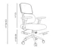 Q-connect Silla de Oficina Lucca Malla Base Metálica Alt Max 1090 Ancho 700 Profundo 650 Ruedas Premium Color Blanco Gris Azul