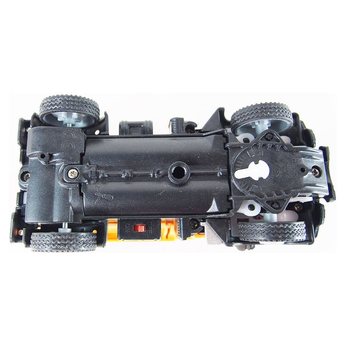 AMEWI RC Auto Mini Truck Kipper 1:64 Radio Control para Ninos de 3+ Anos con Luces, Bateria Li-Ion 500mAh 3.7V, Tiempo de Juego 15 Min, Carga USB, Color Amarillo y Negro