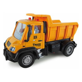 AMEWI RC Auto Mini Truck Kipper 1:64 Radio Control para Ninos de 3+ Anos con Luces, Bateria Li-Ion 500mAh 3.7V, Tiempo de Juego 15 Min, Carga USB, Color Amarillo y Negro