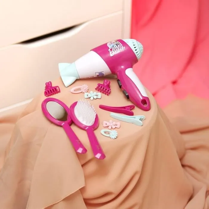 Klein Barbie Set de Peluquería con Secador de Pelo 5790, 7 Piezas