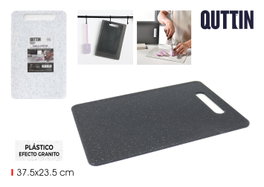 Quttin Pack de 18 tablas de cortar de plástico con efecto granito 37,5 x 23,5 cm aproximados