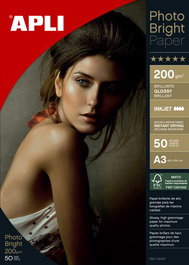 Papel Inkjet Apli Foto A3 200G 50H Bright