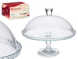 Pasabahce Tartera Cristal con Pie y Tapa 32 cm (Set de 2)