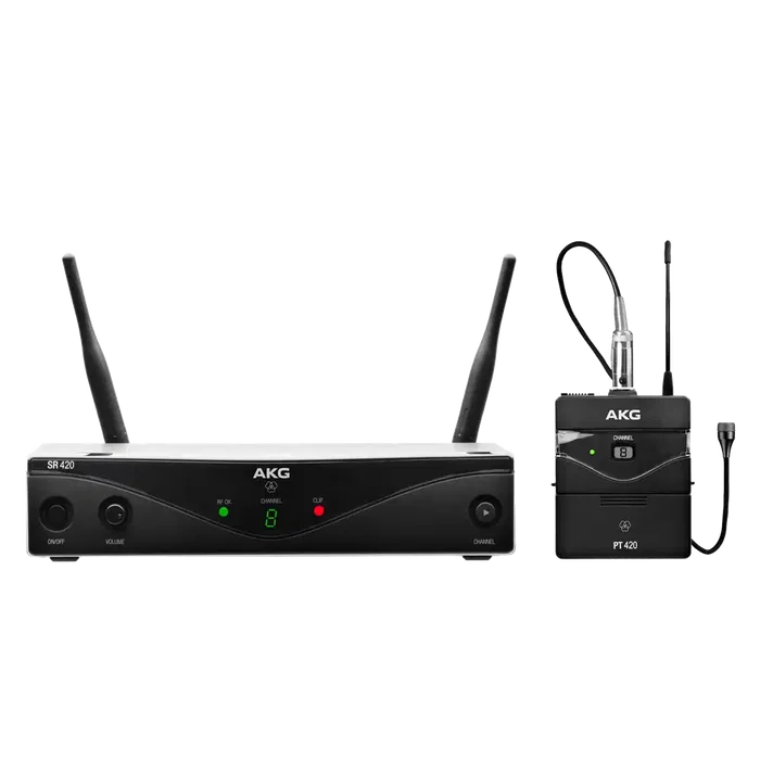 AKG Sistema Inalámbrico UHF U1 con Petaca, Micrófono Lavalier y Receptor