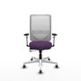 PIQUERAS Y CRESPO Silla de oficina Zulema con mecanismo Sincro/Traslack, Morado y Blanco