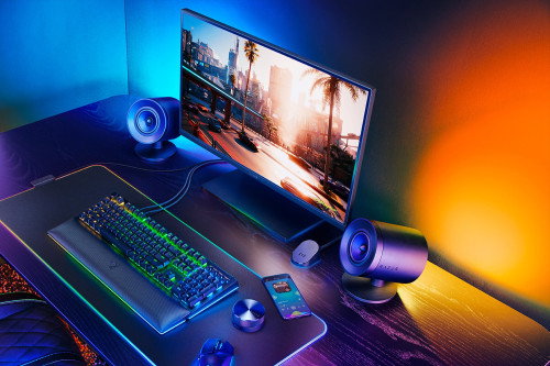 Razer Altavoces Nommo V2 Pro Rango Completo Negro Inalámbrico y Cableado 2.1 Canales PC RZ05-04740100-R3G1