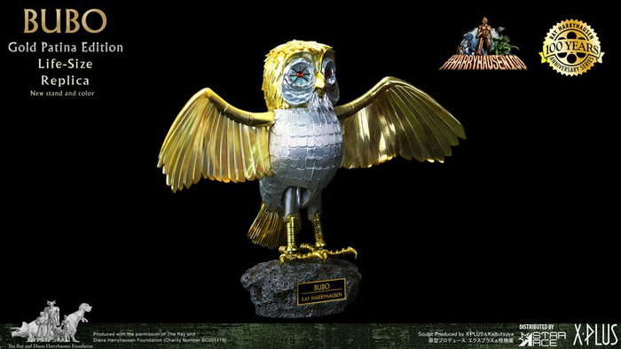 Star Ace Toys Estatua Bubo Gold Patina Edition Furia de titanes