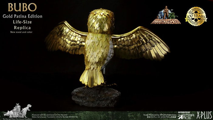 Star Ace Toys Estatua Bubo Gold Patina Edition Furia de titanes