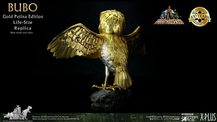 Star Ace Toys Estatua Bubo Gold Patina Edition Furia de titanes
