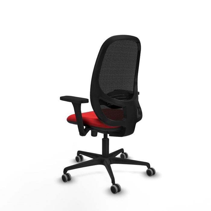 PIQUERAS Y CRESPO Silla de oficina Cilanco, Mecanismo Sincro, Rojo/Negro