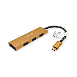 ROLINE GOLD USB 3.2 Gen 1 Hub 4 puertos Tipo-C 14.02.5049-5
