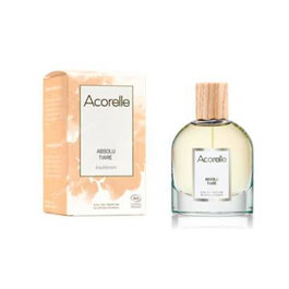 ACORELLE Eau de Parfum Absolu Tiare 50 ml - Perfume floral portátil con bola de masaje - Cosmética natural certificada ECOCERT
