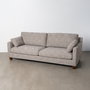 Sofá 3 Plazas Beige Tejido-Madera 221 X 90 X 87 cm