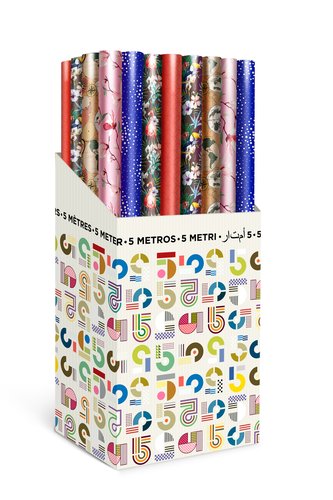 Papel De Regalo Rollo Tv 0,7X5 M (Caja De 40) Todo Año Papel De Regalo Rollo Tv 0,7X5 M (Caja De 40) Todo Año