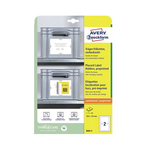 AVERY Zweckform Etiquetas Portadoras 160,0 x 120,0 mm