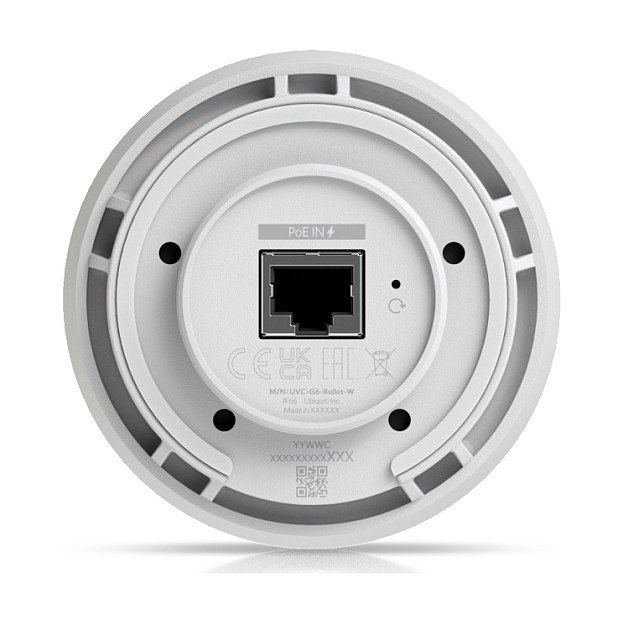 Ubiquiti UniFi Cámara IP G6 Bullet Exterior 4K Infrarrojos PoE IP66 Blanca UVC-G6-Bullet-W