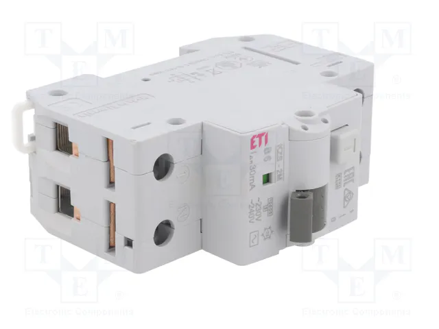 ETI POLAM KZS RCBO Interruptor de diversas marchas 2 polos 6A 30mA