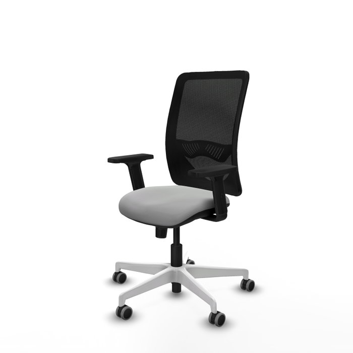 PIQUERAS Y CRESPO Silla de Oficina Zulema con Mecanismo Sincro Gris Claro y Negro