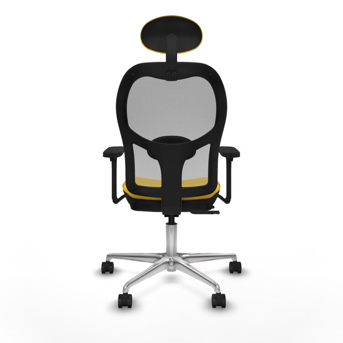 PIQUERAS Y CRESPO Silla de oficina Jorquera con mecanismo Sincro/Traslack - Amarillo/Gris