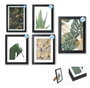 DKD Home Decor Set de 5 Marcos Multifoto Negro MDF