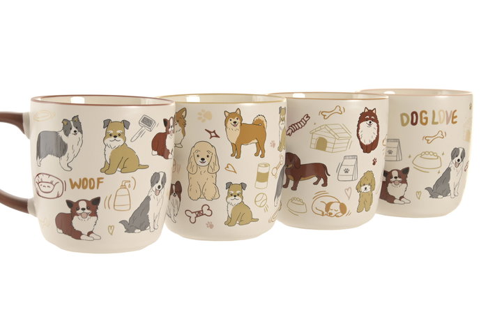 DKD Home Decor Mug Scandi Multicolor 380ml 12 Unidades DKD Home Decor Mug Scandi Multicolor 380ml 12 Unidades