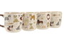 DKD Home Decor Mug Scandi Multicolor 380ml 12 Unidades