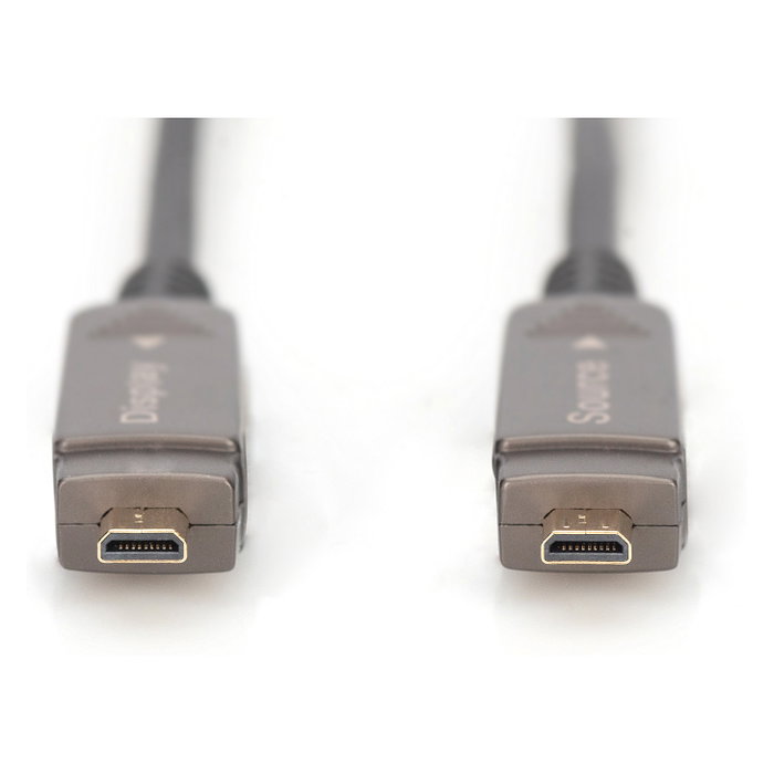 Digitus Cable HDMI AOC Híbrido de Fibra Óptica 4K 15 m con Conector Desmontable, Negro, AK-330127-150-S Digitus Cable HDMI AOC Híbrido de Fibra Óptica 4K 15 m con Conector Desmontable, Negro, AK-330127-150-S